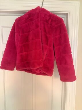 Apparis Hot Pink Faux Fur Coat
